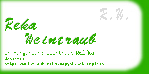 reka weintraub business card